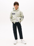 Blue Pantaloni Cargo Cu Textura Si Croiala Drepte  Baieti