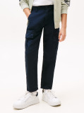 Blue Pantaloni Cargo Cu Textura Si Croiala Drepte  Baieti