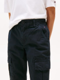 Blue Pantaloni Cargo Cu Textura Si Croiala Drepte  Baieti
