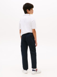 Blue Pantaloni Cargo Cu Textura Si Croiala Drepte  Baieti