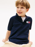 Blue Tricou Polo Regular Fit Cu Signature Logo  Baieti