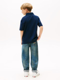 Blue Tricou Polo Regular Fit Cu Mix Logo  Baieti
