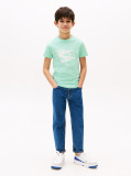 Verde Tricou Cu Maneca Scurta Si Print Grafic Texturat  Baieti
