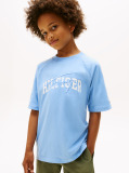 Blue Tricou Cu Maneci Raglan Si Mix Logo  Baieti