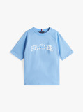 Blue Tricou Cu Maneci Raglan Si Mix Logo  Baieti