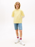 Galben Tricou Cu Broderie Steag Tonala  Baieti
