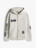 Green Varsity Mixed Graphic Snap-Button Hoody  Boys