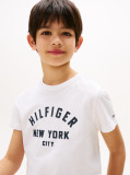 Alb Tricou Cu Grafica Curbata  Baieti