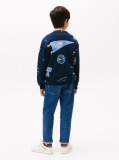 Blue Tricou Sweatshirt Cu Imprimare Logo Pe Toata Suprafata  Baieti