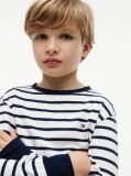 Multi Tricou Cu Maneci Lungi Croiala Lejera Si Imprimeu In Dungi  Baieti