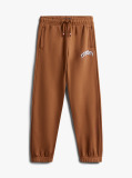 Brown Varsity Logo Print Fleece Joggers  Boys