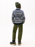 Multi Pulover Tricotat Cu Guler Rotund Si Model Fair Isle  Baieti