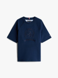 Blue Tonal TH Crest Crew Neck T-Shirt  Boys