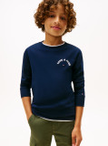 Blue Take A Hike Print Tricou Cu Maneca Lunga  Baieti