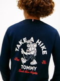 Blue Take A Hike Print Tricou Cu Maneca Lunga  Baieti