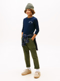 Blue Take A Hike Print Tricou Cu Maneca Lunga  Baieti