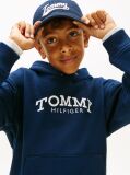 Blue Logo Print Fleece Hoody  Boys