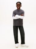Negru Tricou Cu Imprimeu Decolorat Uzat  Baieti
