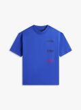 Blue Tricou Din Jersey Cu Imprimeu Multi Logo Pe Spate  Baieti
