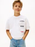 White Back Multi Logo Print Jersey T-Shirt  Boys