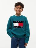 Blue Heritage Flag Chunky Knit Jumper  Boys