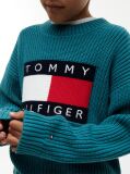 Blue Heritage Flag Chunky Knit Jumper  Boys