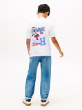 Alb Varsity Multi Badge Tricou Cu Maneca Scurta  Baieti