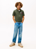 Green Tommy Flag Short Sleeve Polo  Boys