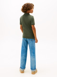 Green Tommy Flag Short Sleeve Polo  Boys