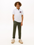 White Tommy Flag Short Sleeve Polo  Boys
