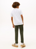 White Tommy Flag Short Sleeve Polo  Boys