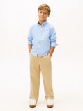 Blue Stretch Cotton Poplin Shirt  Boys