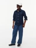 Blue Camasa Din Poplin De Bumbac Elastic  Baieti