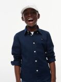 Blue Camasa Din Poplin De Bumbac Elastic  Baieti
