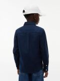 Blue Camasa Din Poplin De Bumbac Elastic  Baieti