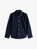 Blue Camasa Din Poplin De Bumbac Elastic  Baieti