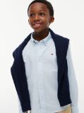 Blue Camasa Din Poplin De Bumbac Elastic  Baieti