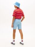 Denim Wavy Flag Herringbone Weave Relaxed Shorts  Boys