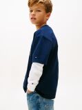 Blue Logo Peached Jersey V-Neck T-Shirt  Boys