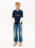 Blue Logo Peached Jersey V-Neck T-Shirt  Boys