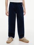 Blue Pantaloni Esentiali Din Tesatura Twill  Baieti