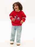 Red Wavy Flag Graphic Terry Sweatshirt  Boys