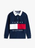 Blue Tricou Polo Cu Maneci Lungi Heritage Colour-Blocked Cu Steag  Baieti