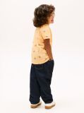 Portocaliu Tricou Cu Guler Rotund Din Jersey Imprimat  Baieti