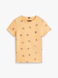 Portocaliu Tricou Cu Guler Rotund Din Jersey Imprimat  Baieti