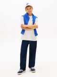 White Logo Embroidery Jersey Twill T-Shirt  Boys