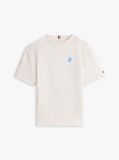 White Logo Embroidery Jersey Twill T-Shirt  Boys