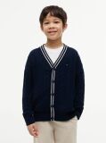 Blue Cotton Polo Tipping Cardigan  Boys