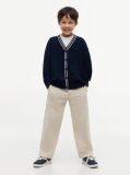 Blue Cotton Polo Tipping Cardigan  Boys