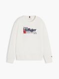 White Logo Interlock Pique Sweatshirt  Boys